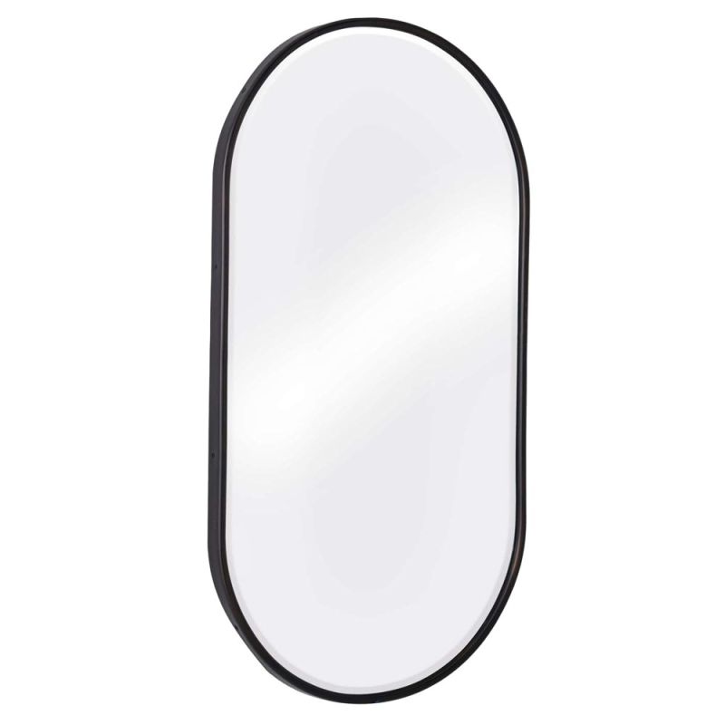 Vintage style bronze mirror in a classic capsule shape