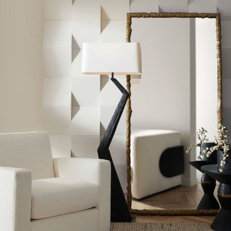Minimalist rectangular mirror with stunning antique brass finish slender frame