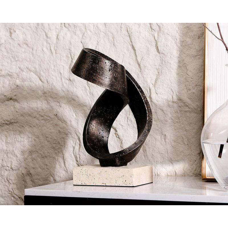Infinity Twist Sculpture – Dark Bronze
