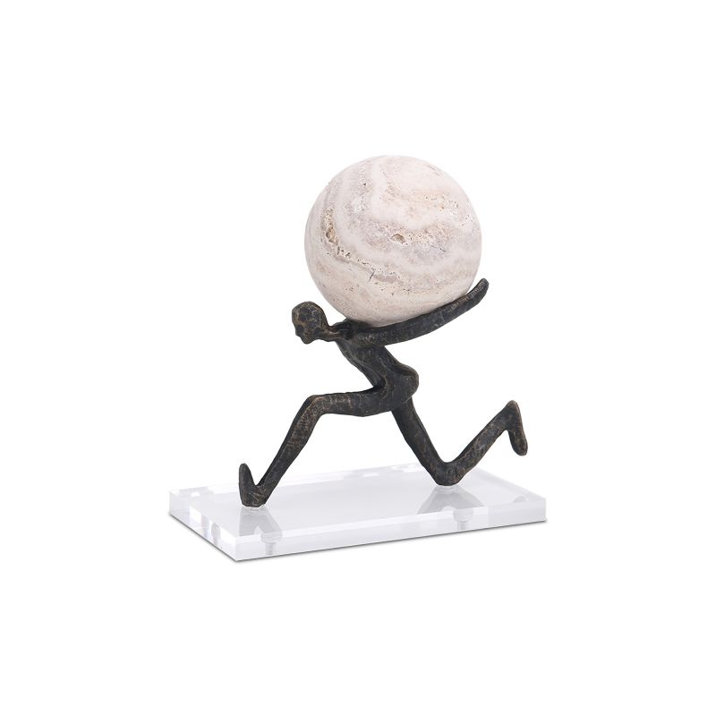 Chasing Balance Sculpture – Dark Bronze & Beige