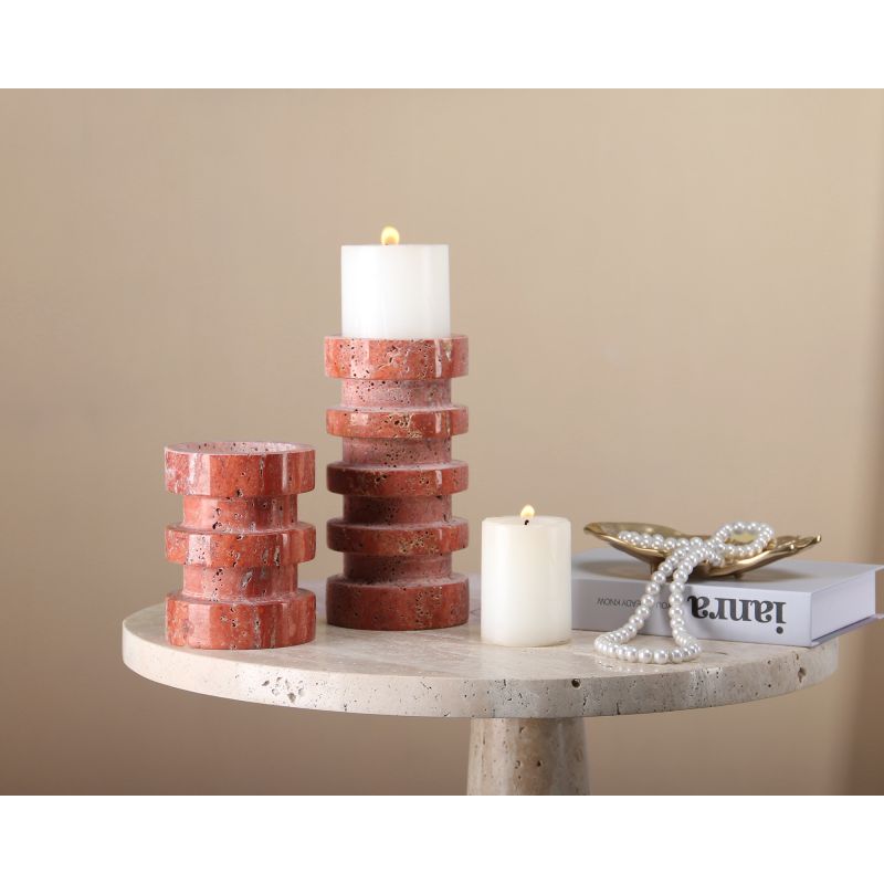 Crimson Rise Large Candle Holder – Red