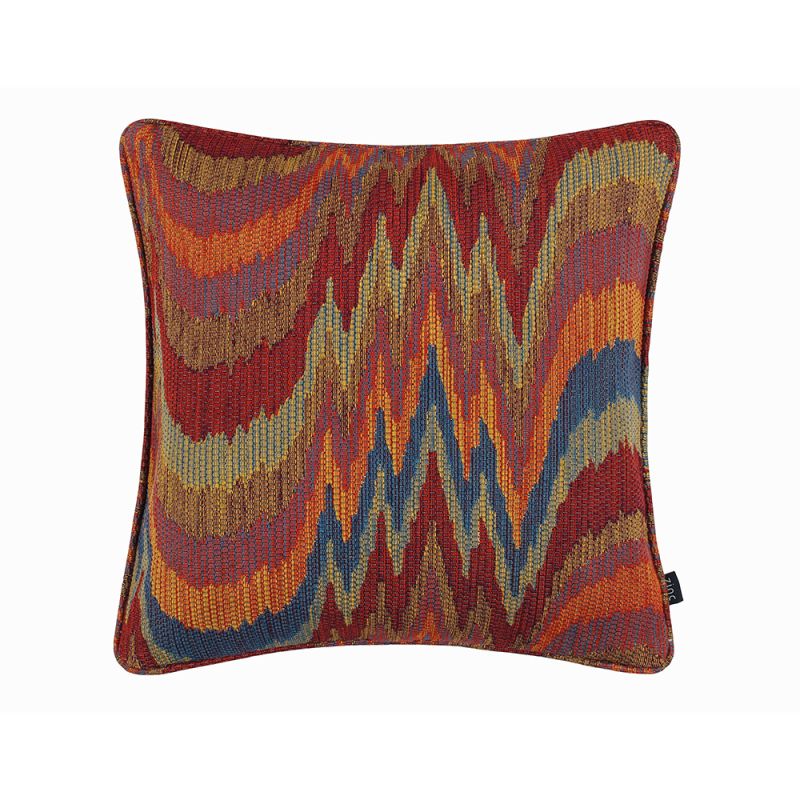 A wonderful tapestry-like cushion with a unique and colourful design 
