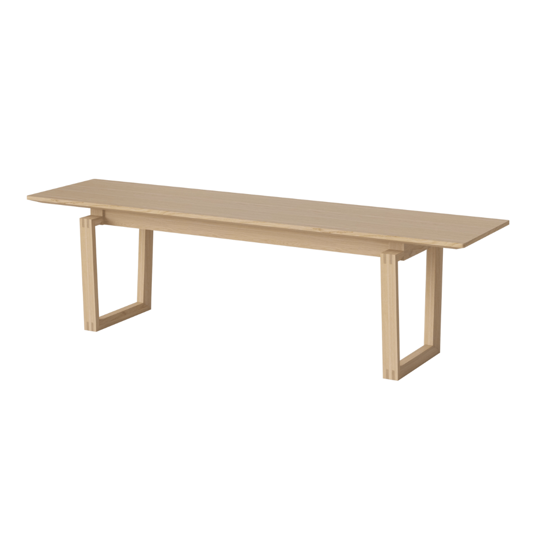 Nord Bench -  White Pigmented Oiled Oak - 160 cm