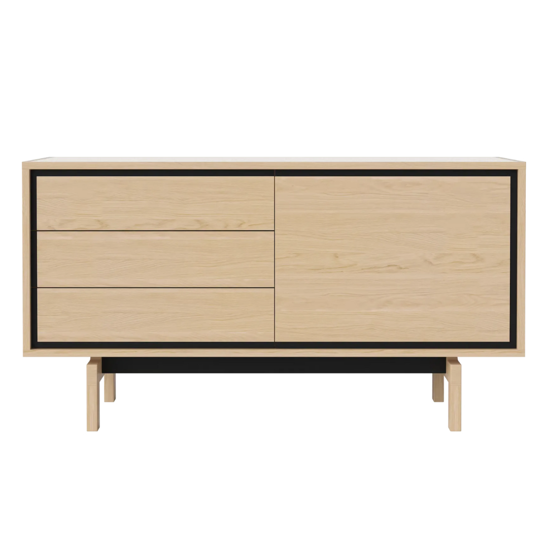 Floow Sideboard - White Pigmented Oiled Oak - Small