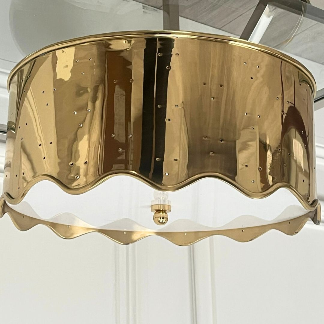 Clearance Ripple Semi Flas Mount - Brass