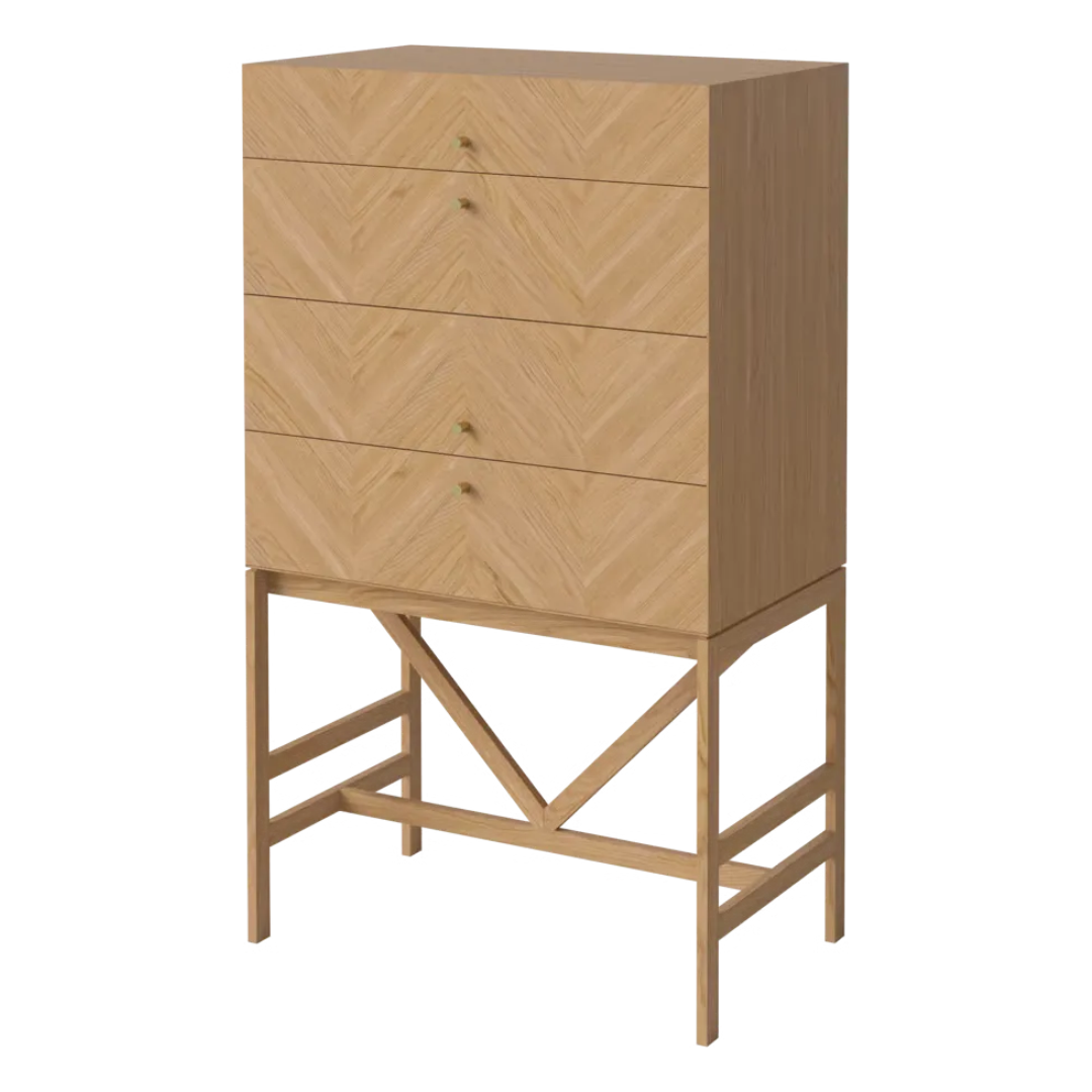 Luxe Dresser 4 Drawers  - Oiled Oak