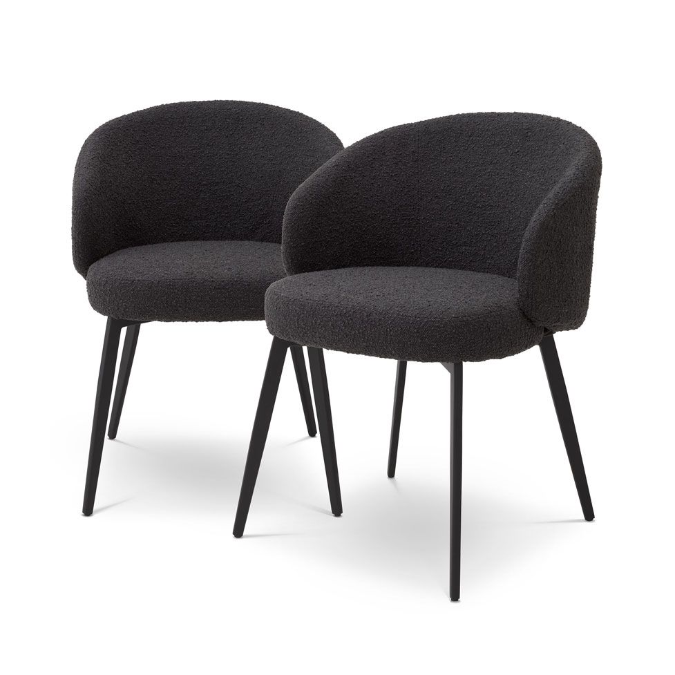Sleek black dining chairs hotsell