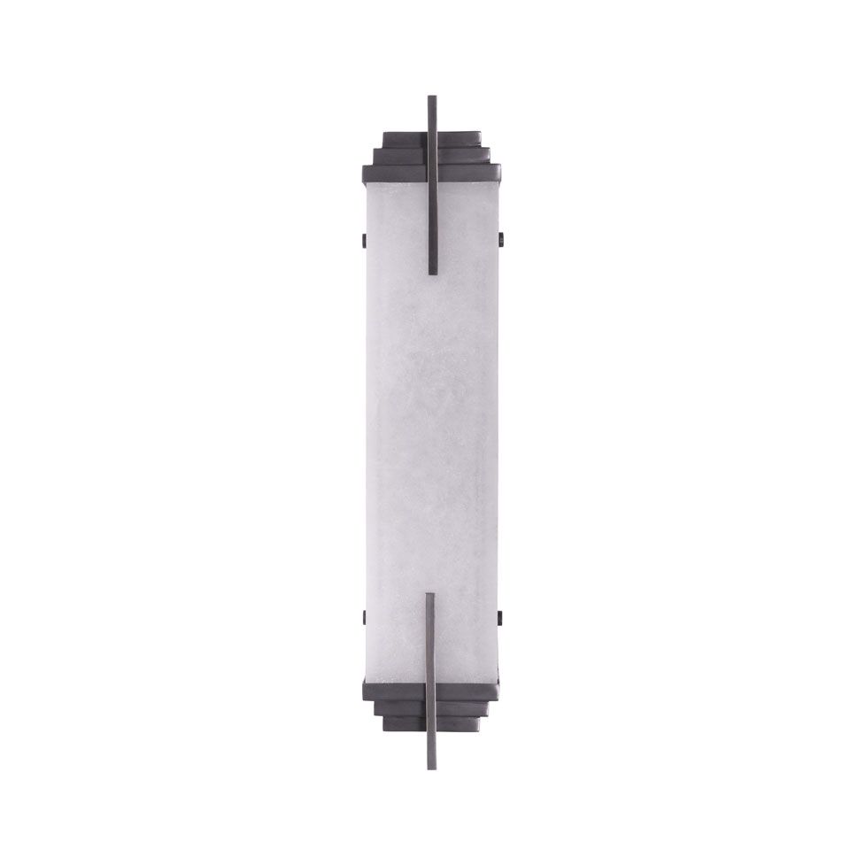 Modern rectangular wall lamp with bronze finish