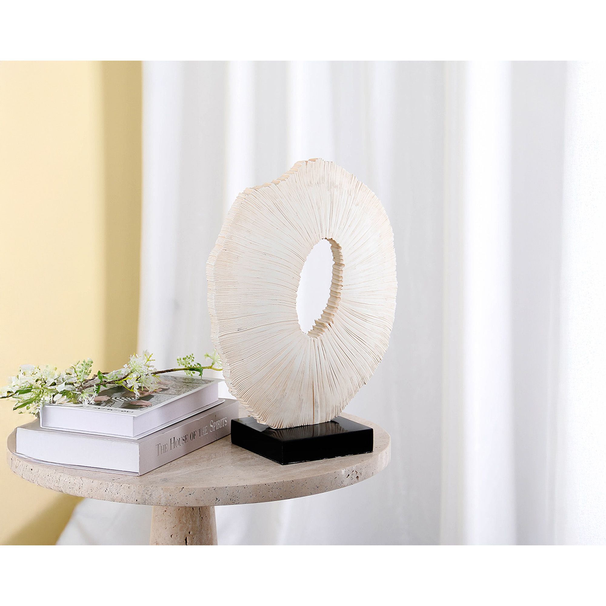 Worn by Time Sculpture – Beige & Black