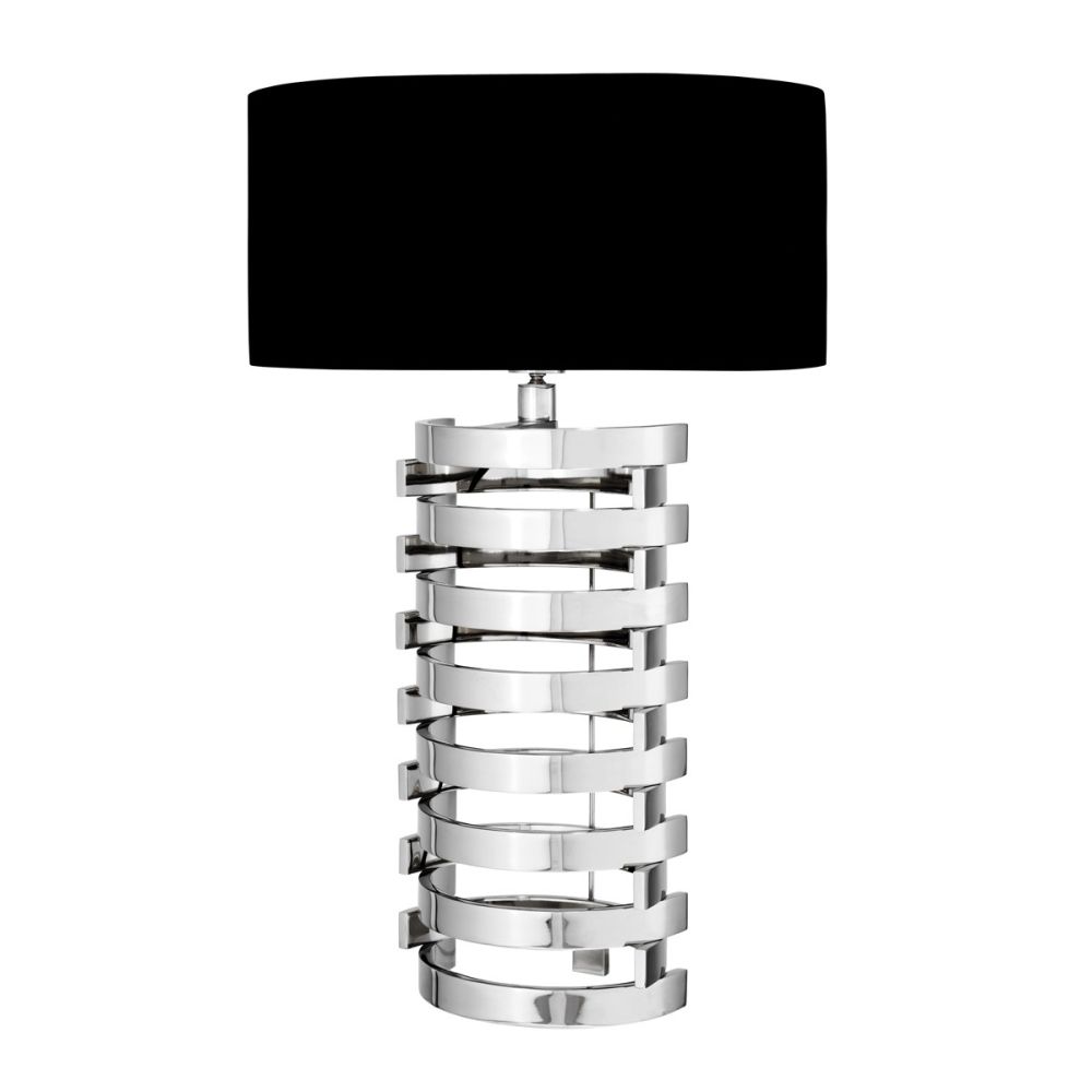 Gorgeous, contemporary silver table lamp
