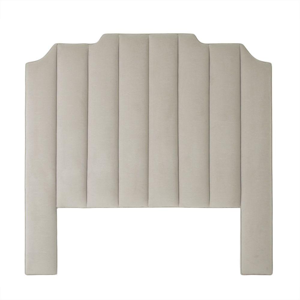 Chic pebble grey velvet headboard by  Eichholtz