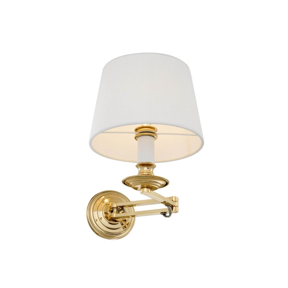 Alluring gold wall lamp with adjustable arm