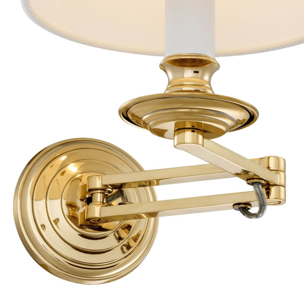 Alluring gold wall lamp with adjustable arm