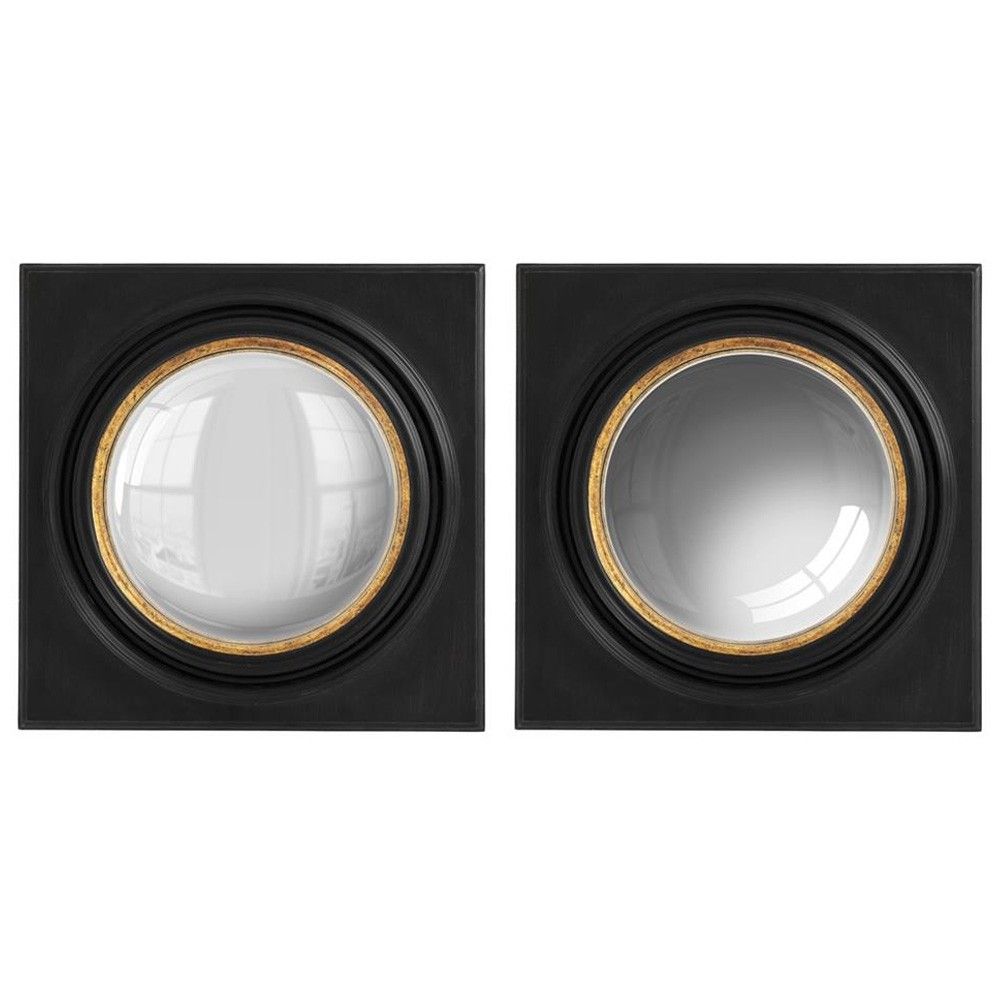 A set of two luxury convex mirrors by Eichholtz