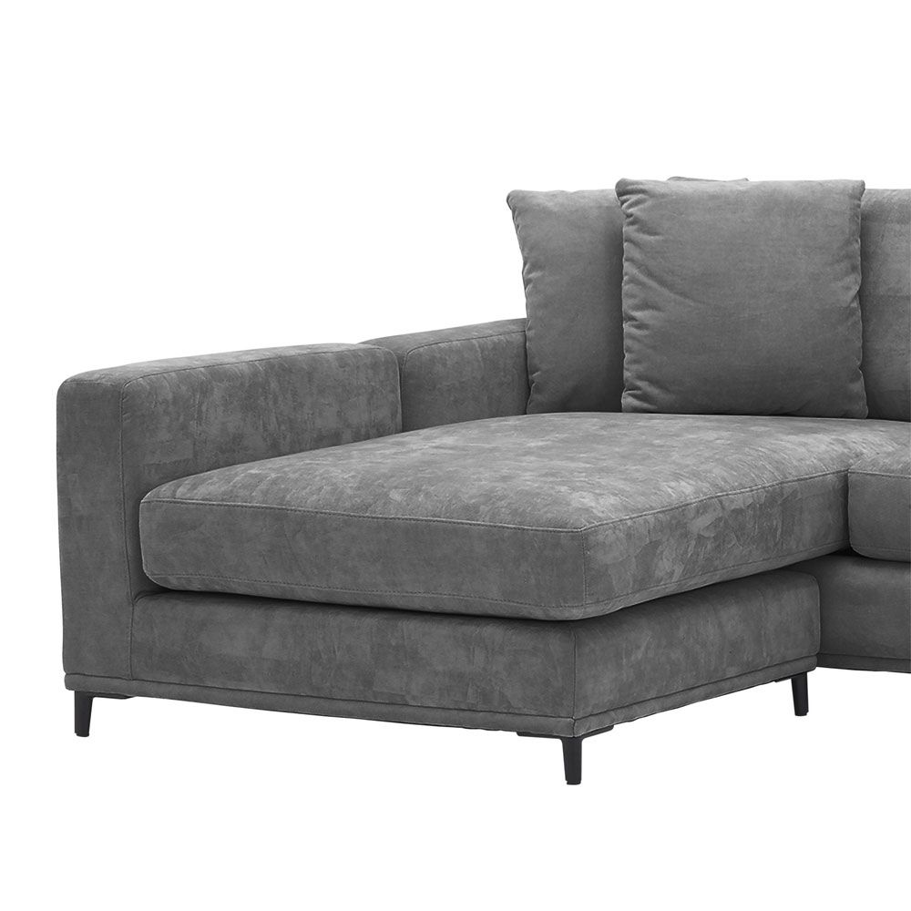 An elegant modern grey lounge sofa 