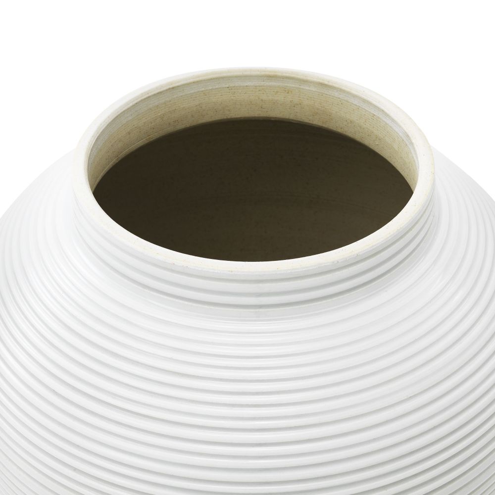Decorative small white porcelain jar