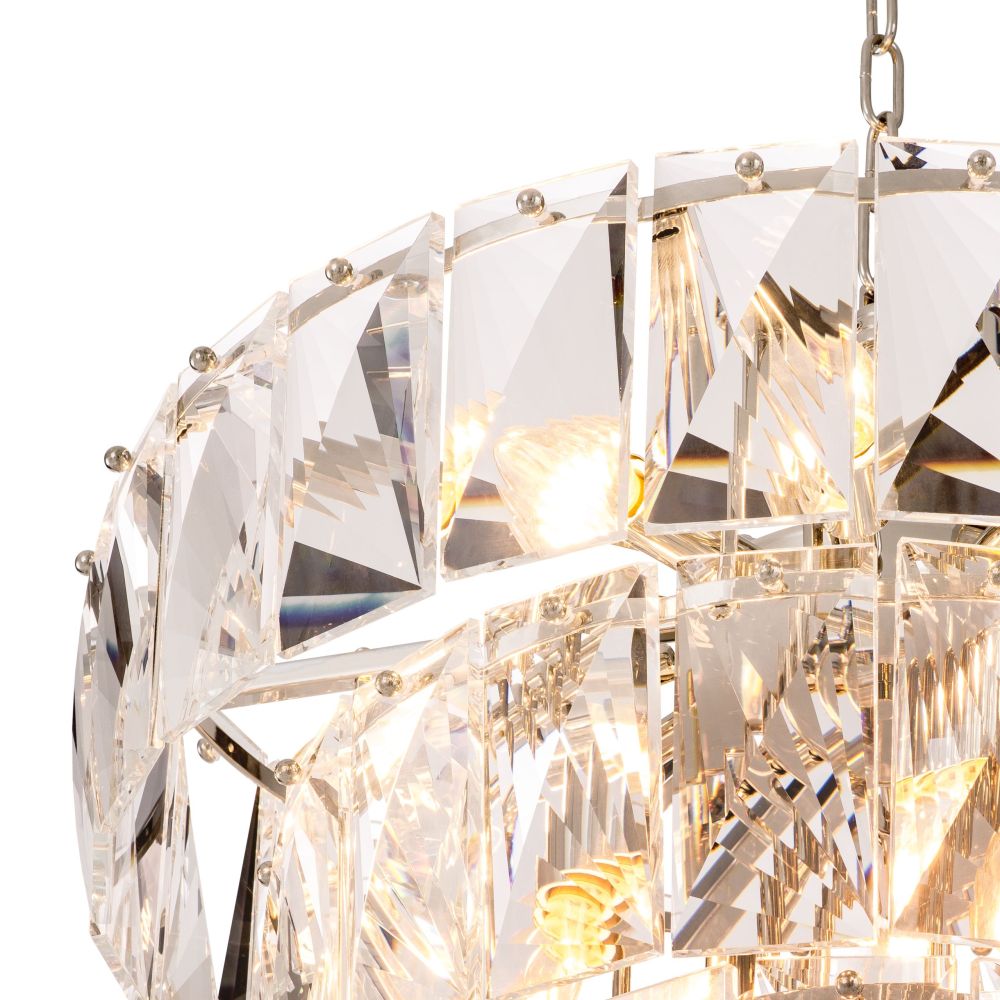 dazzling three-tier crystal chandelier 