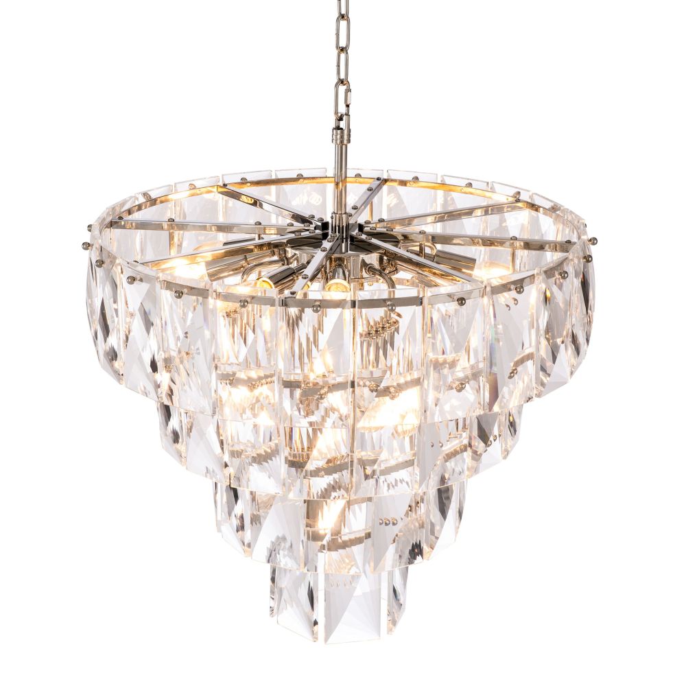 dazzling three-tier crystal chandelier 