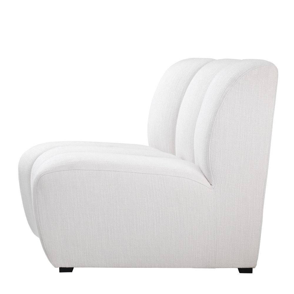 white modular sofa with black legs