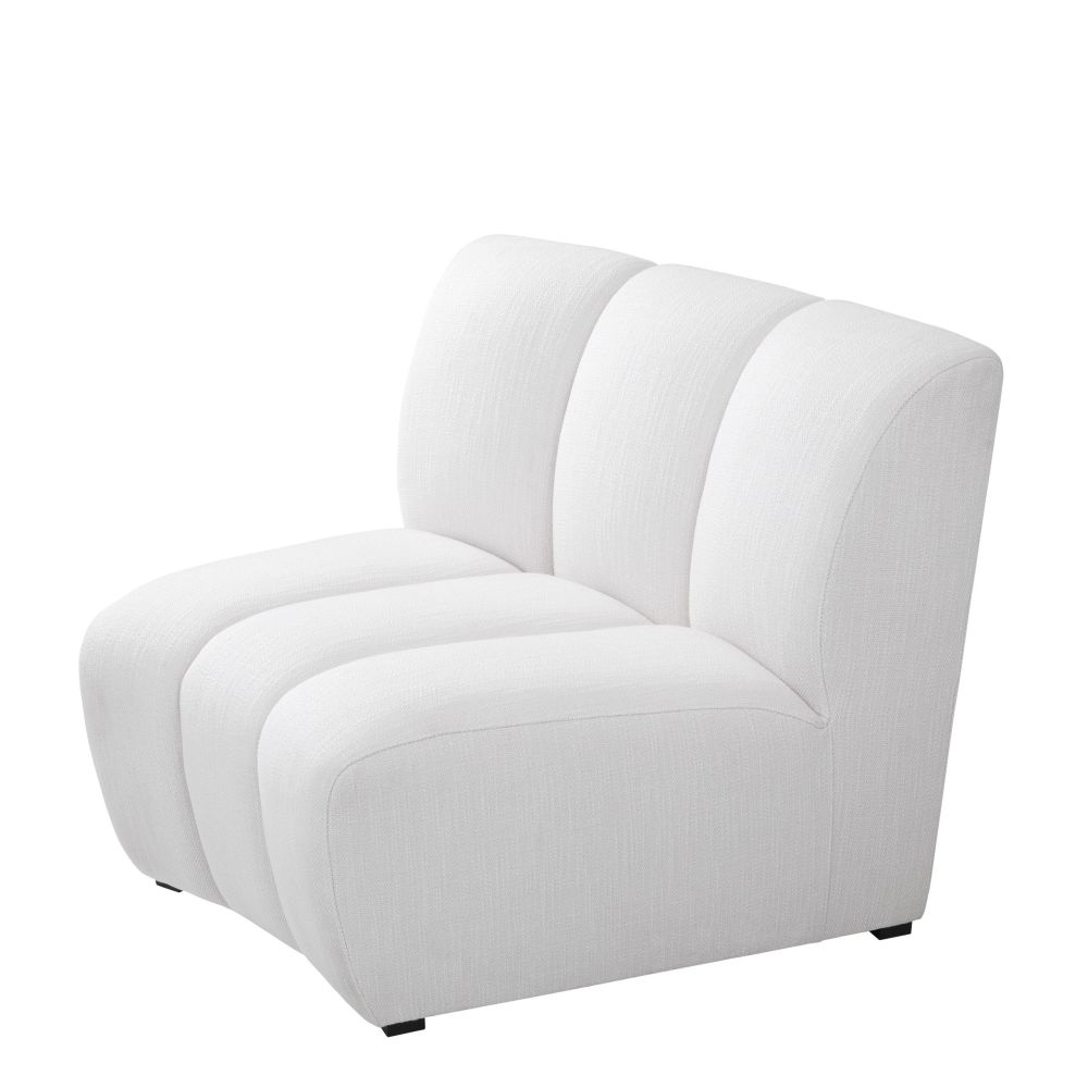 white modular sofa with black legs