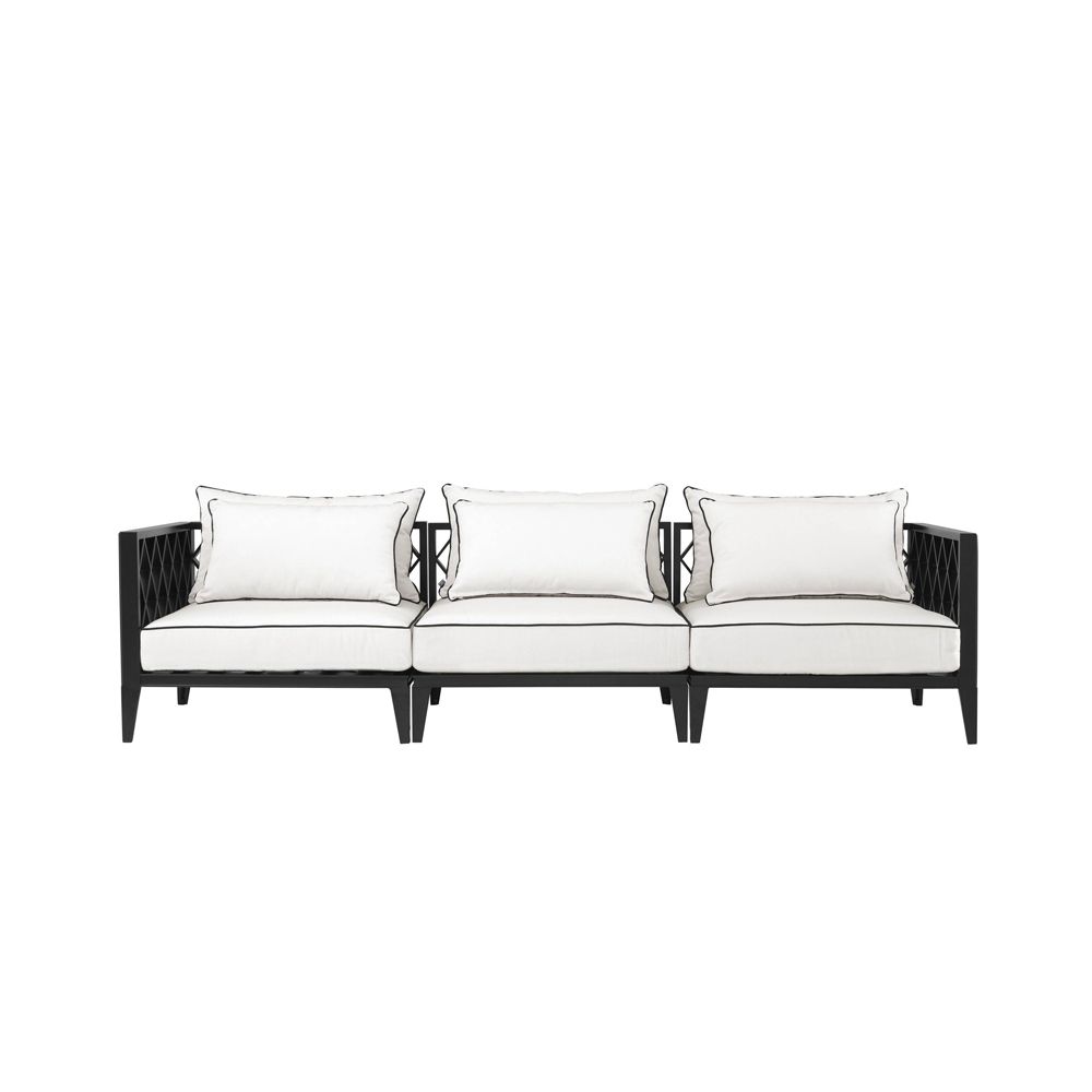 contemporary, monochromatic outdoor sofa