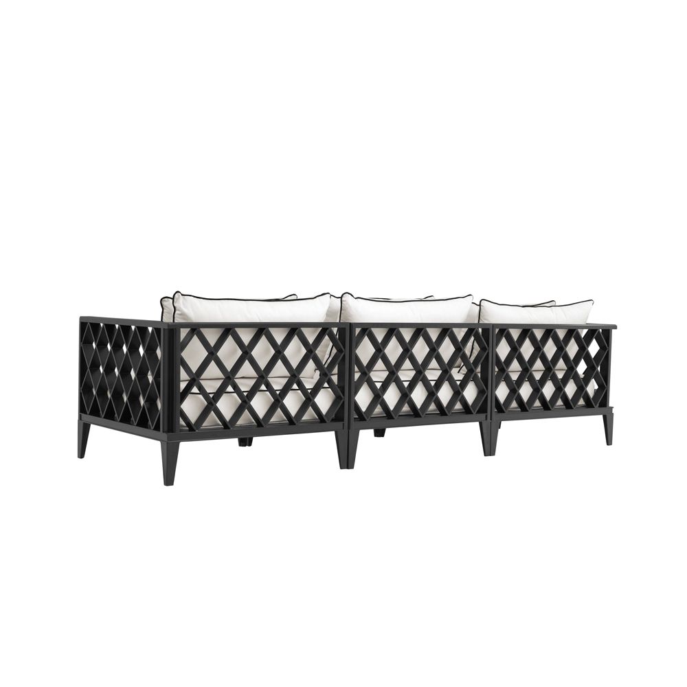 contemporary, monochromatic outdoor sofa