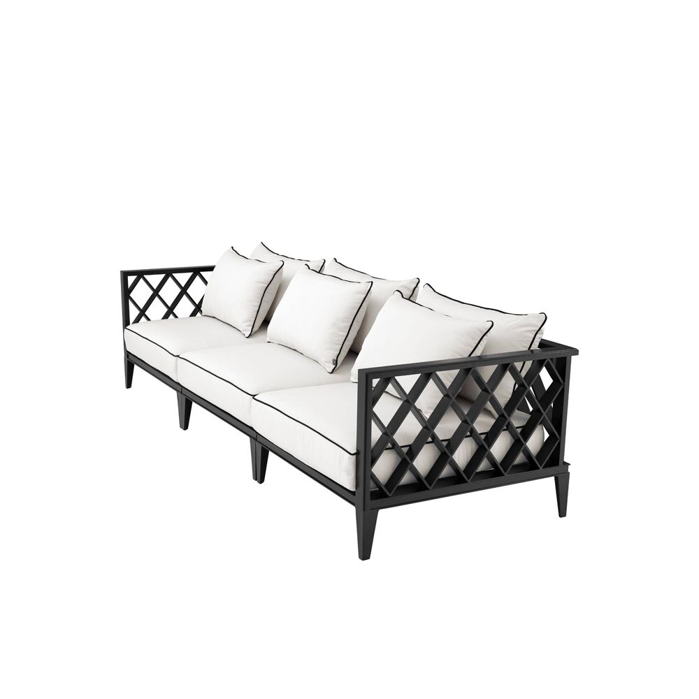contemporary, monochromatic outdoor sofa