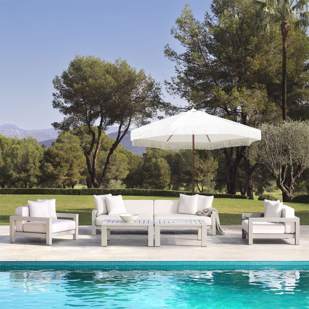 A fabulous sand and natural outdoor armchair 