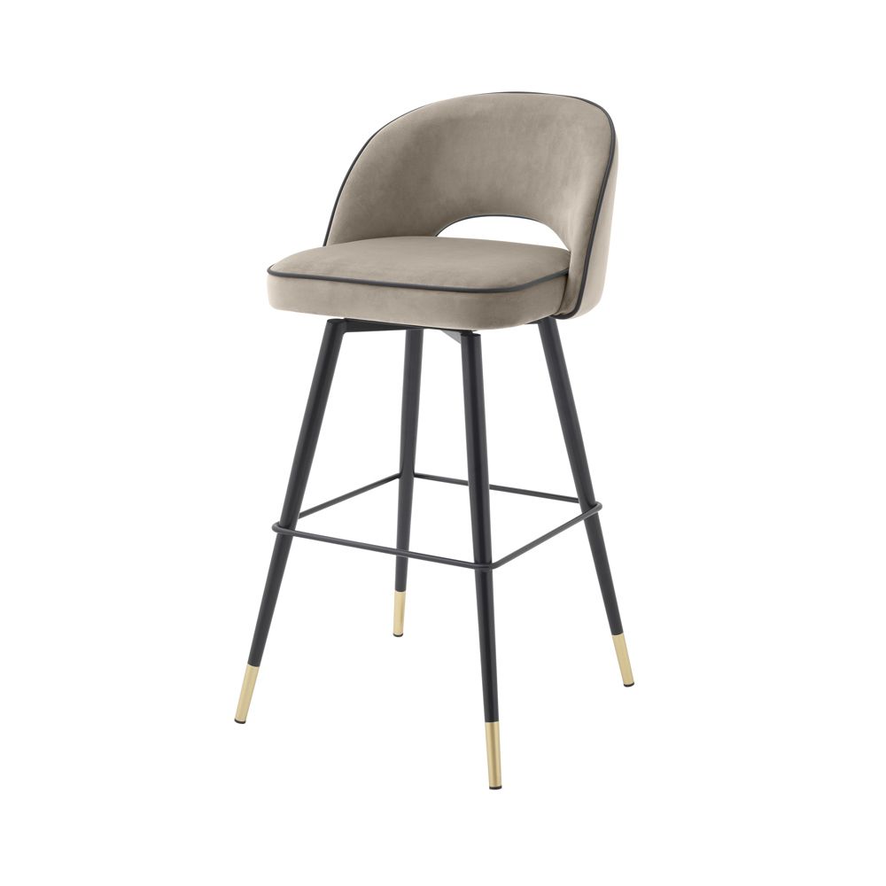 Eichholtz Cliff Bar Stool - Greige - Set Of 2