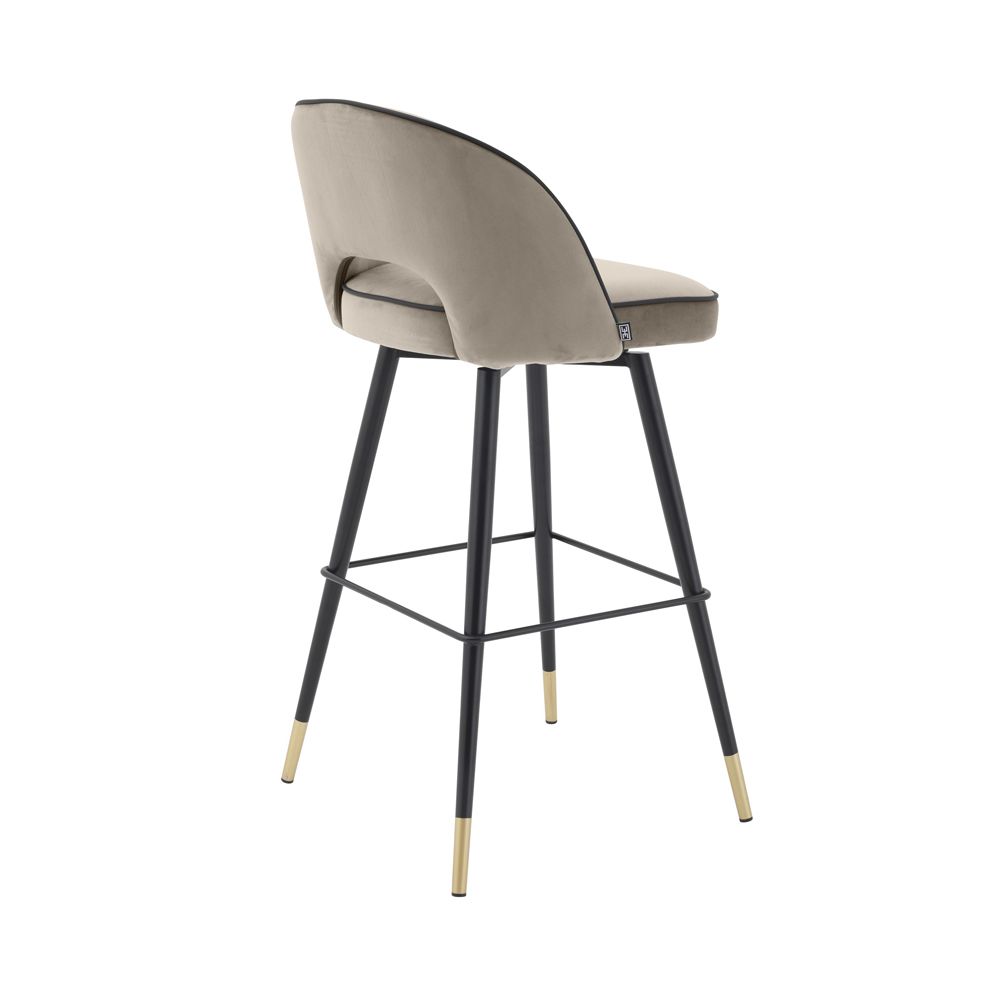 Eichholtz Cliff Bar Stool - Greige - Set Of 2