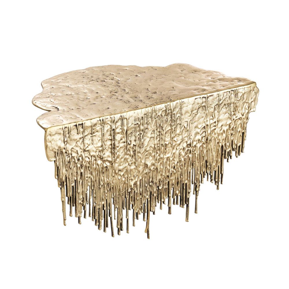 a stunning polished brass table accessory