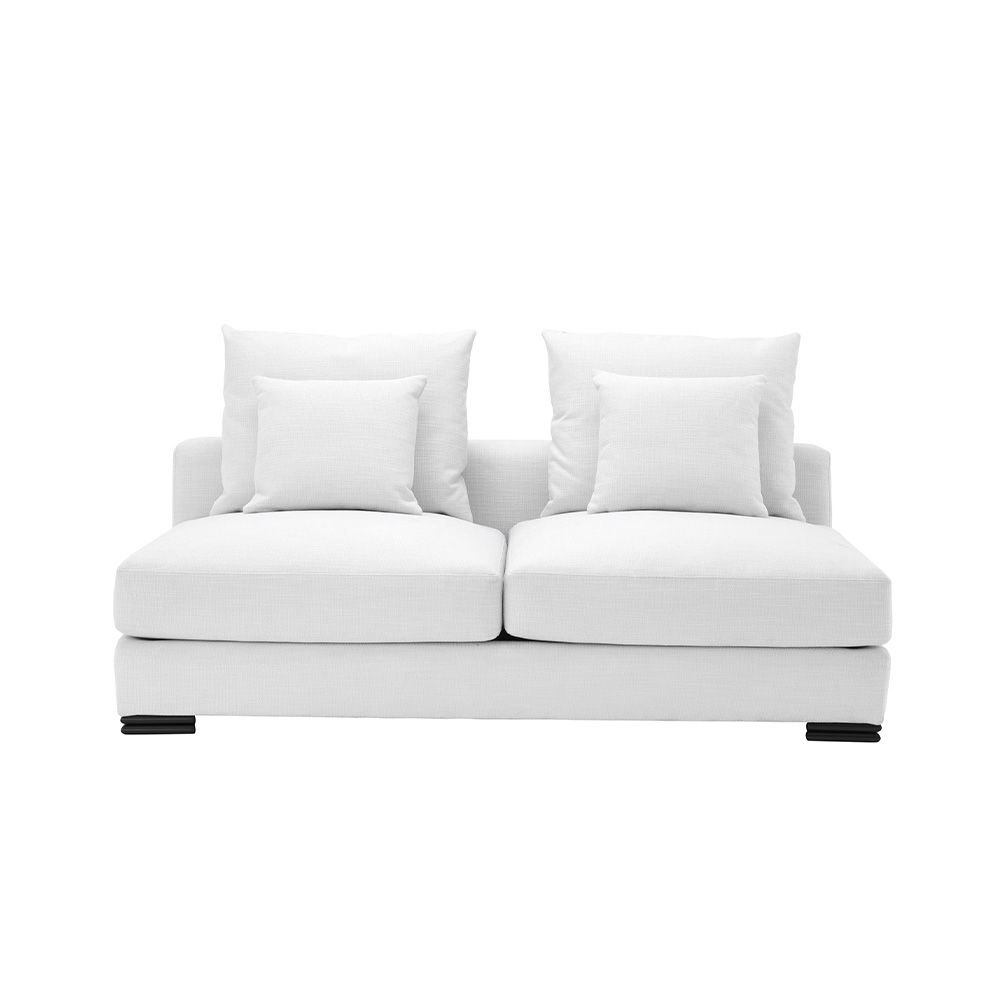 Gorgeous two-seater module with quilted back detail and black feet