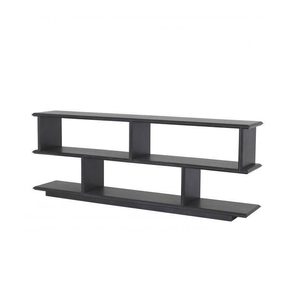 A low luxurious dark grey cabinet entertainment unit