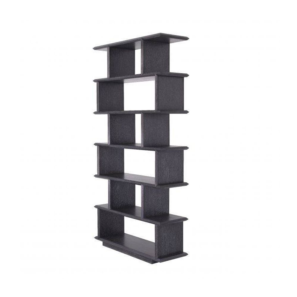 A luxurious wooden cabinet in a matte, dark grey finish