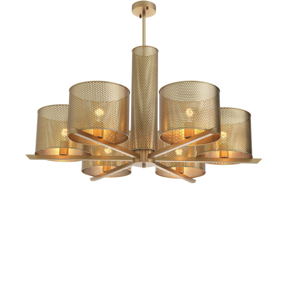 Luxurious antique brass finish chandelier