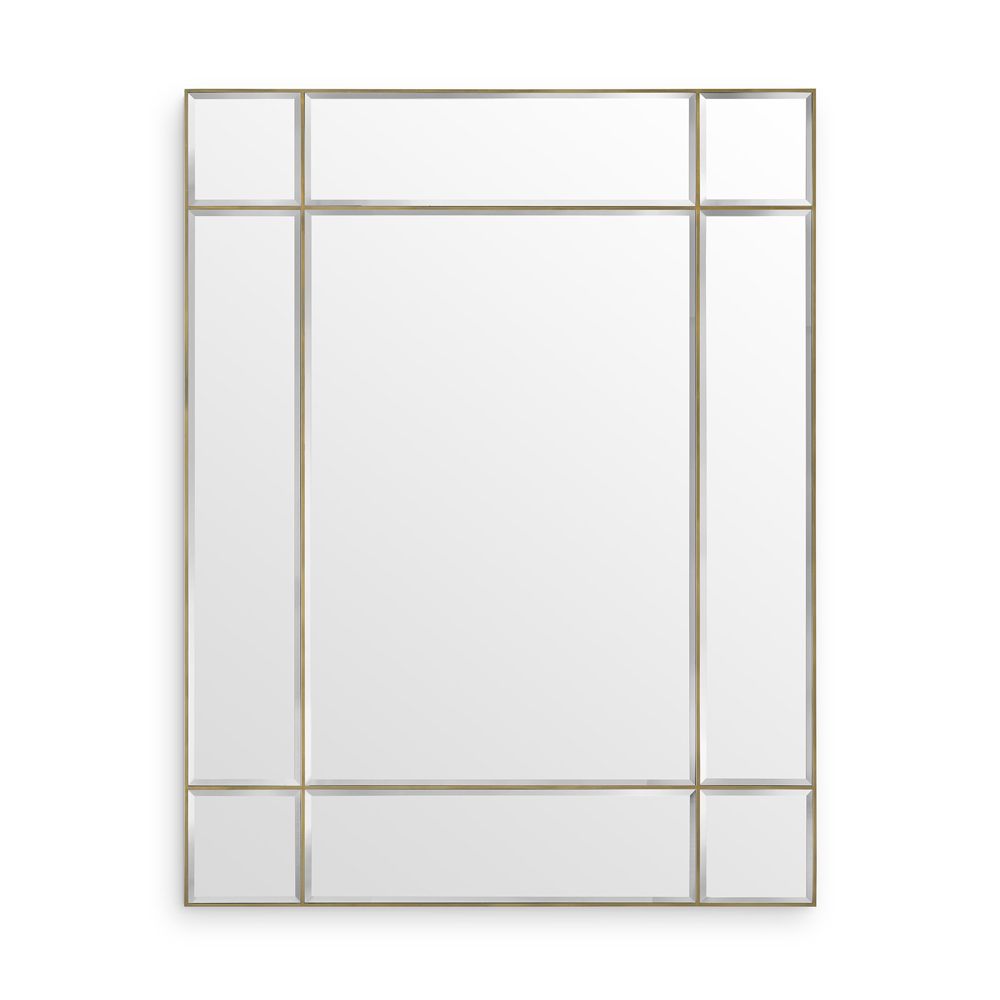 Eichholtz vintage brass window frame mirror