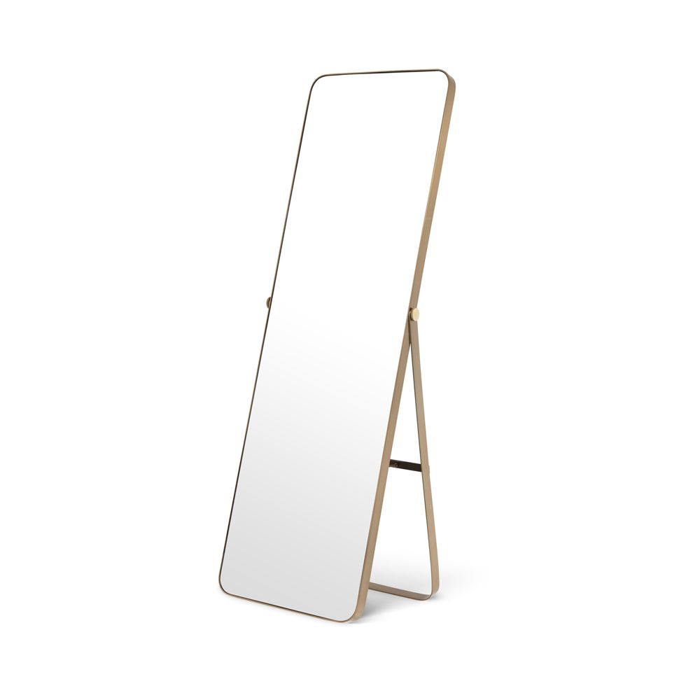 Luxurious brushed brass dressing mirror 