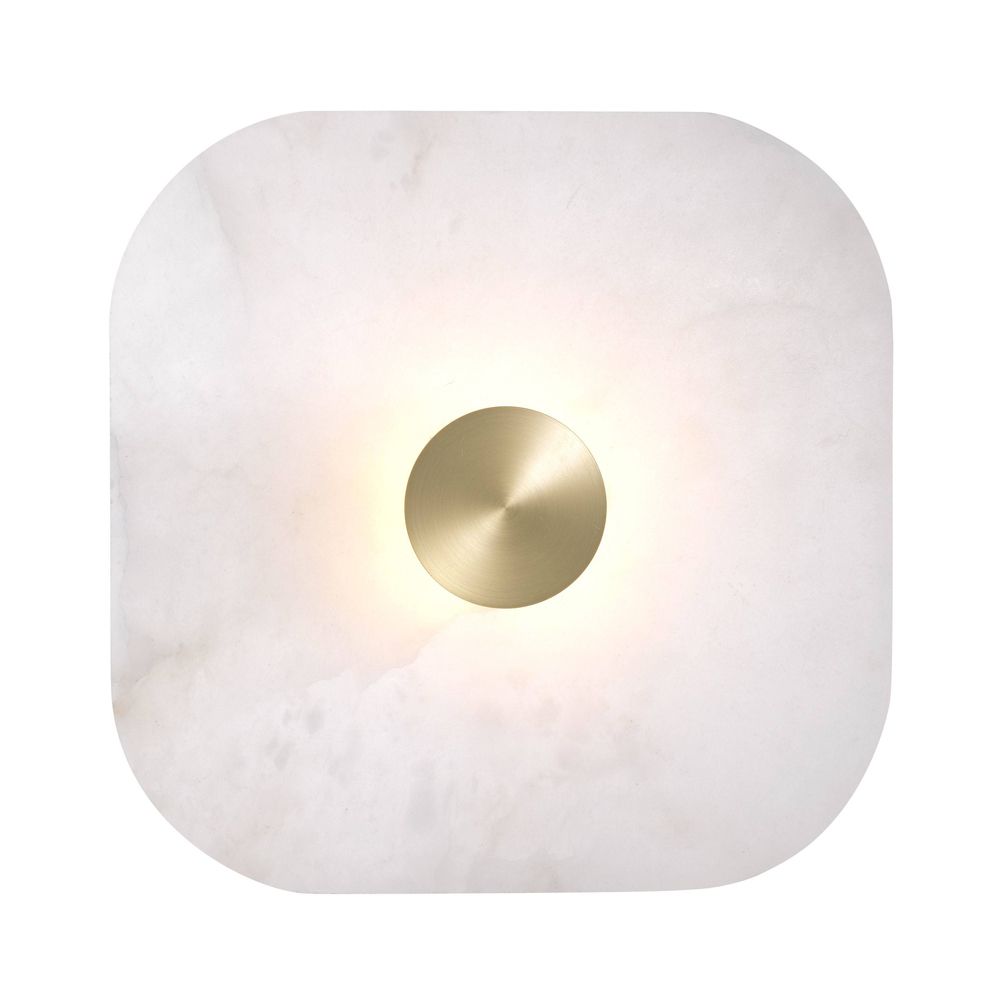 Eichholtz large square alabaster wall lamp with brass finish