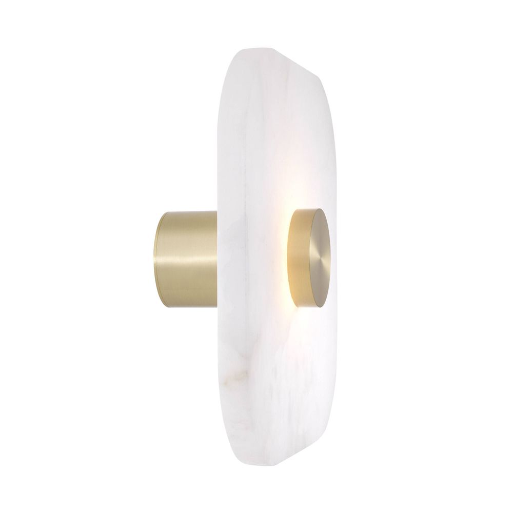 Eichholtz large square alabaster wall lamp with brass finish