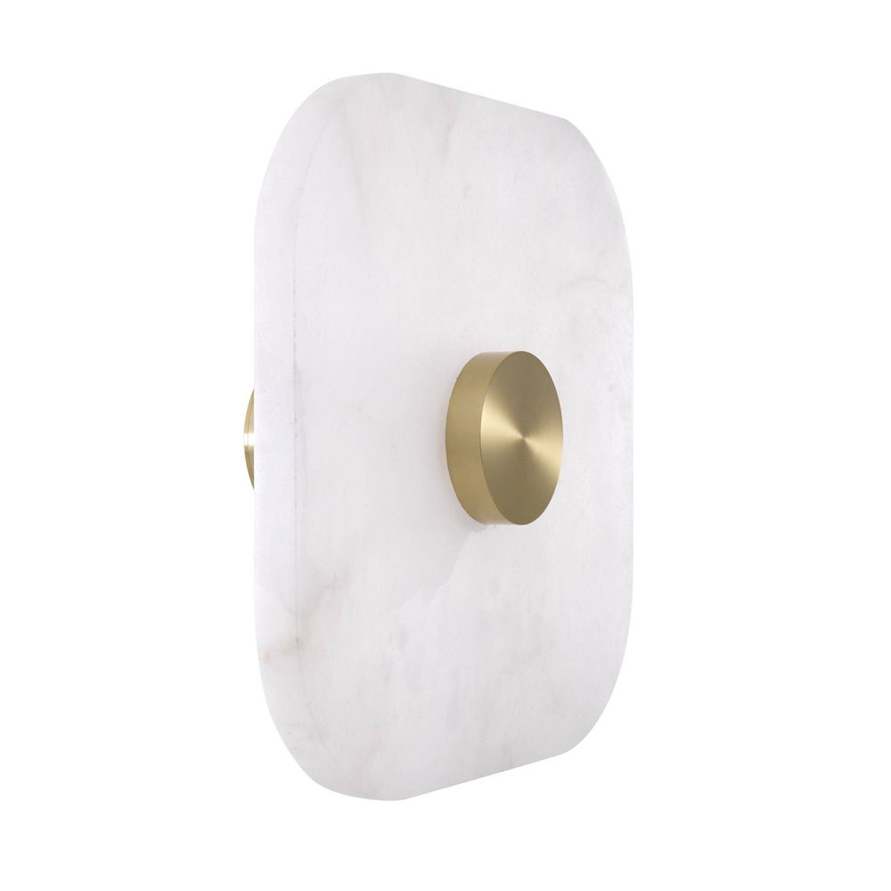 Eichholtz large square alabaster wall lamp with brass finish