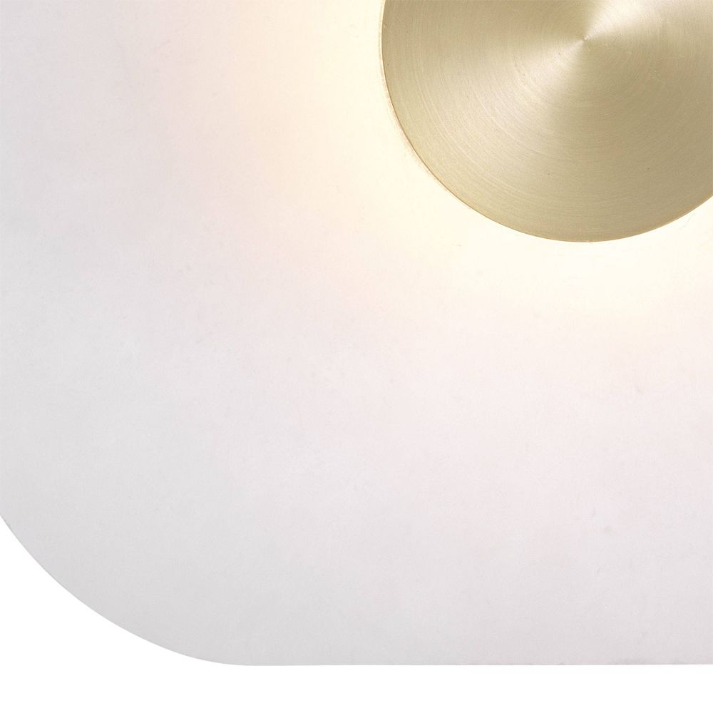 Eichholtz square alabaster wall lamp with a brass finish