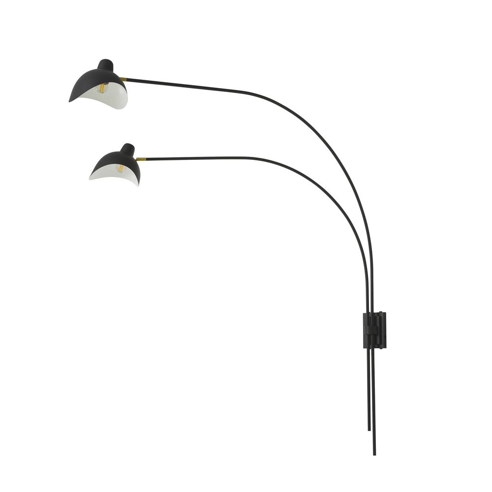 Contemporary industrial Eichholtz double black wall lamp