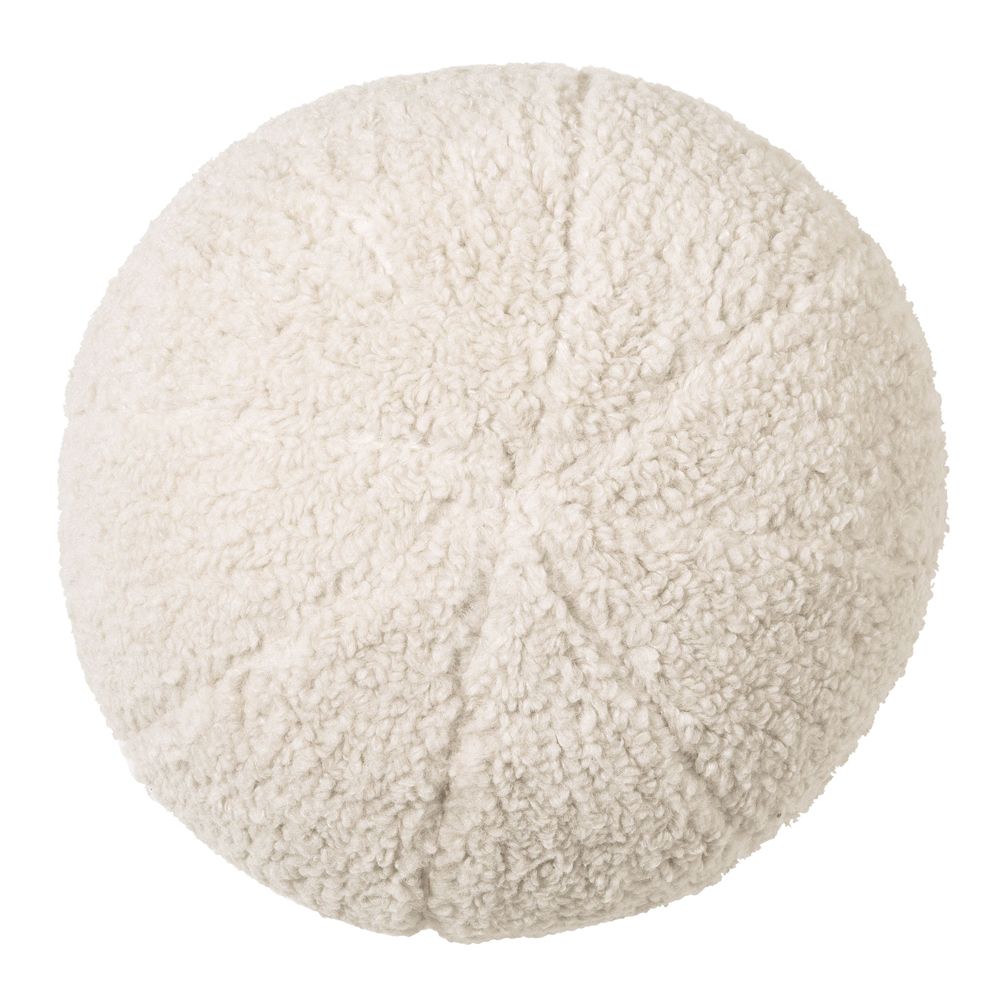 Luxurious fluffy cream-coloured pillow by Eichholtz