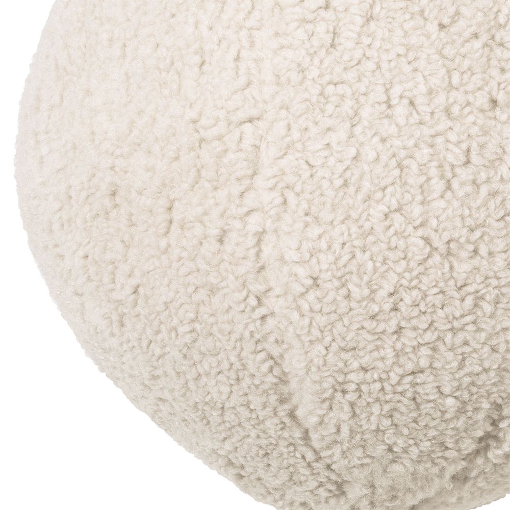 Luxurious fluffy cream-coloured pillow by Eichholtz