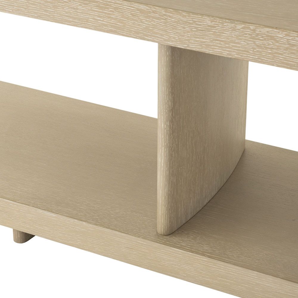 A contemporary cabinet from Eichholtz with a washed wood finish 