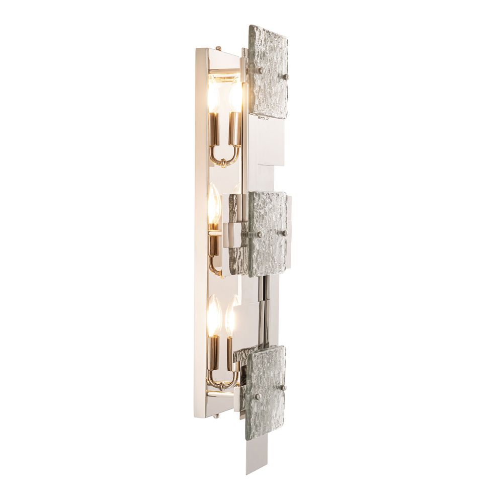Luxury modern glamour nickel finish wall light by Eichholtz