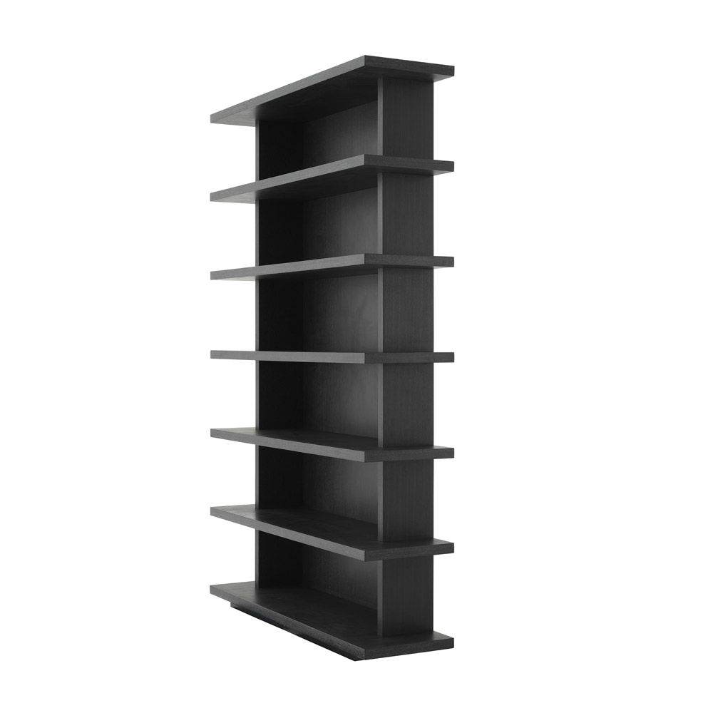 A modern display cabinet from Eichholtz crafted from wood with a black finish 