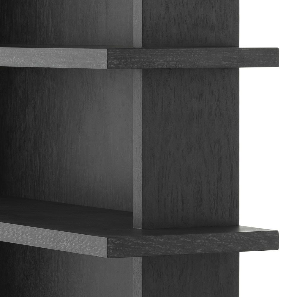 A modern display cabinet from Eichholtz crafted from wood with a black finish 