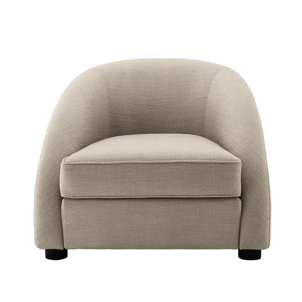 Contemporary linen lounge chair by Eichholtz, upholstered in Avalon Sand fabric