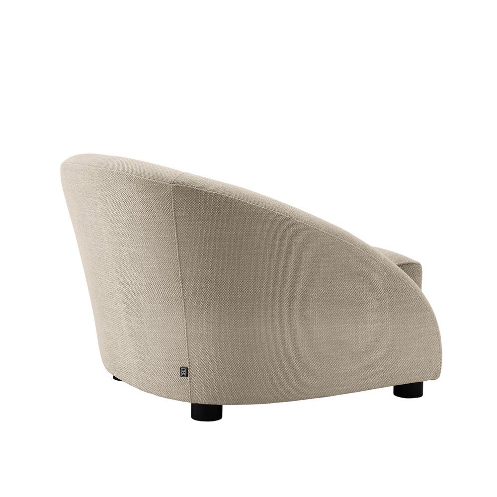 Contemporary linen lounge chair by Eichholtz, upholstered in Avalon Sand fabric